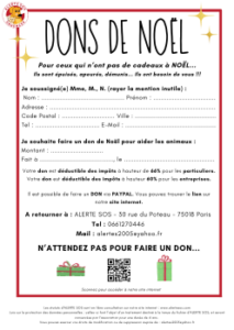 affiche dons de noël