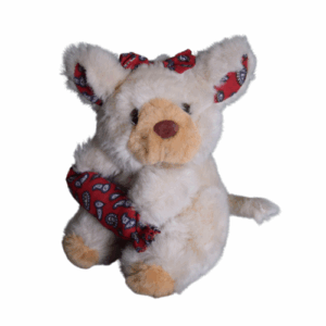 peluche ourson avec petite écharpe